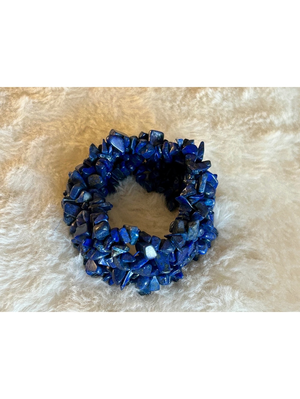 Blue Lapis Lazuli Chip Stretch Bracelet